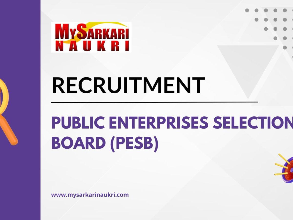 Public Enterprises Selection Board (PESB) Recruitment