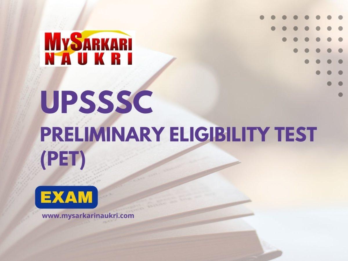 UPSSSC PET Exam