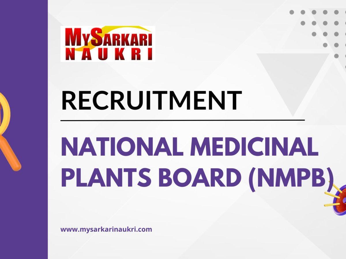 National Medicinal Plants Board (NMPB) Recruitment