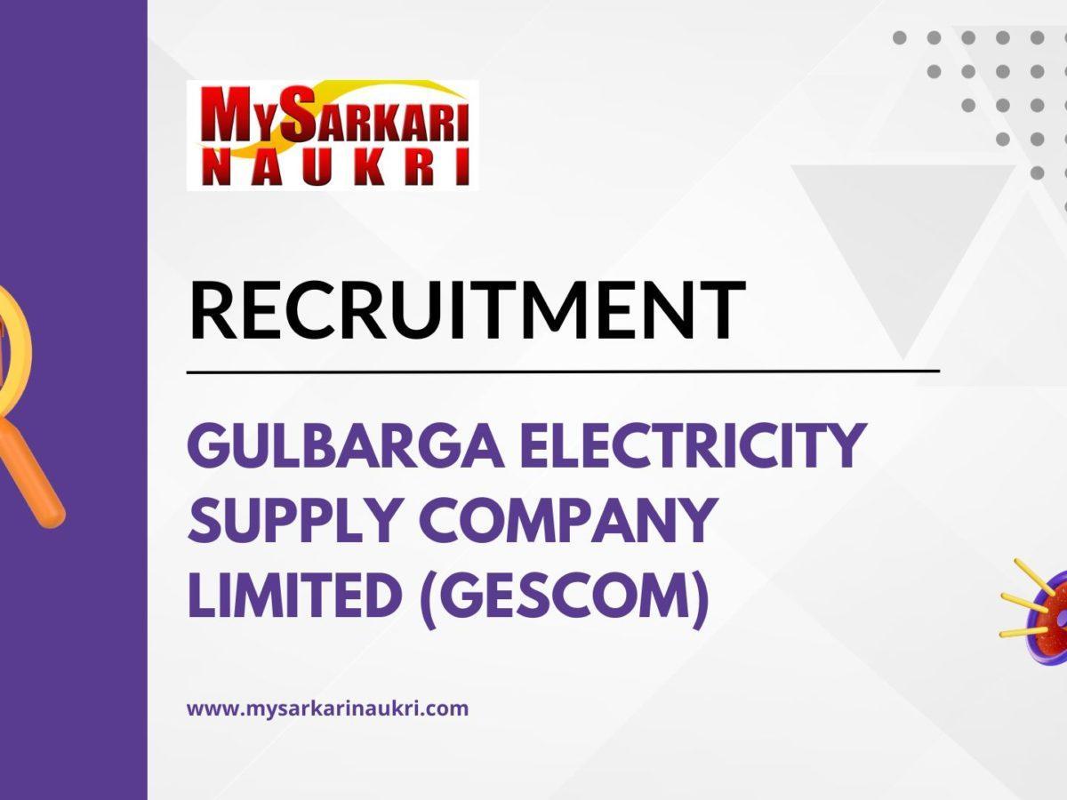 Gulbarga Electricity Supply Company Limited (GESCOM)