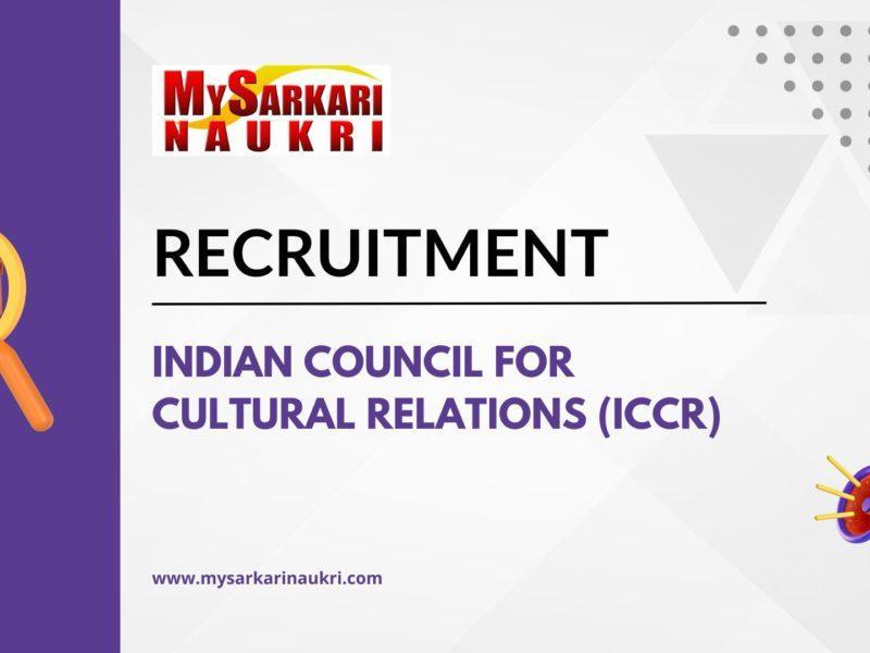 Indian Council For Cultural Relations (ICCR)
