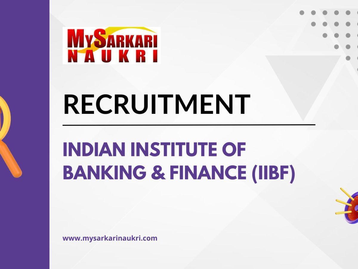 Indian Institute of Banking & Finance (IIBF)