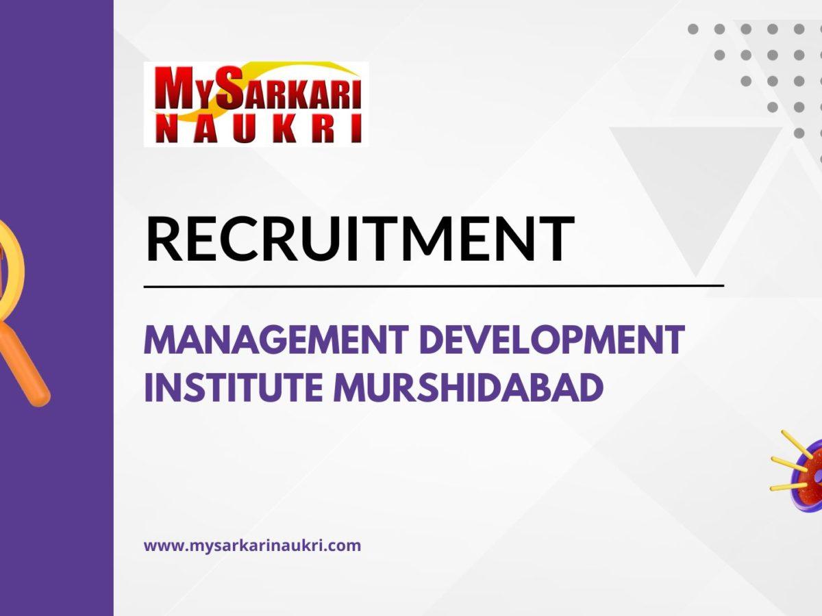 Management Development Institute Murshidabad