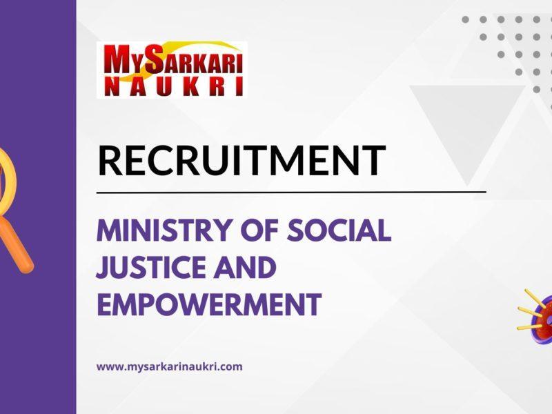 Ministry Of Social Justice And Empowerment