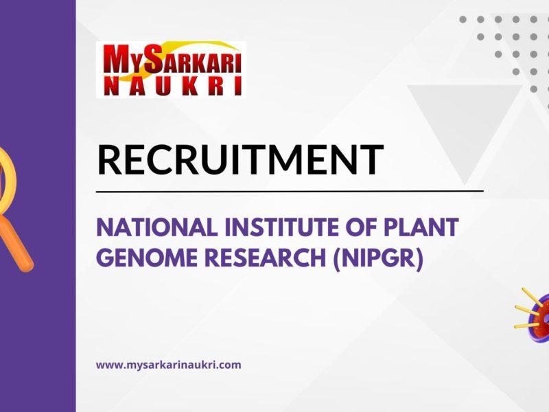 National Institute Of Plant Genome Research (NIPGR)