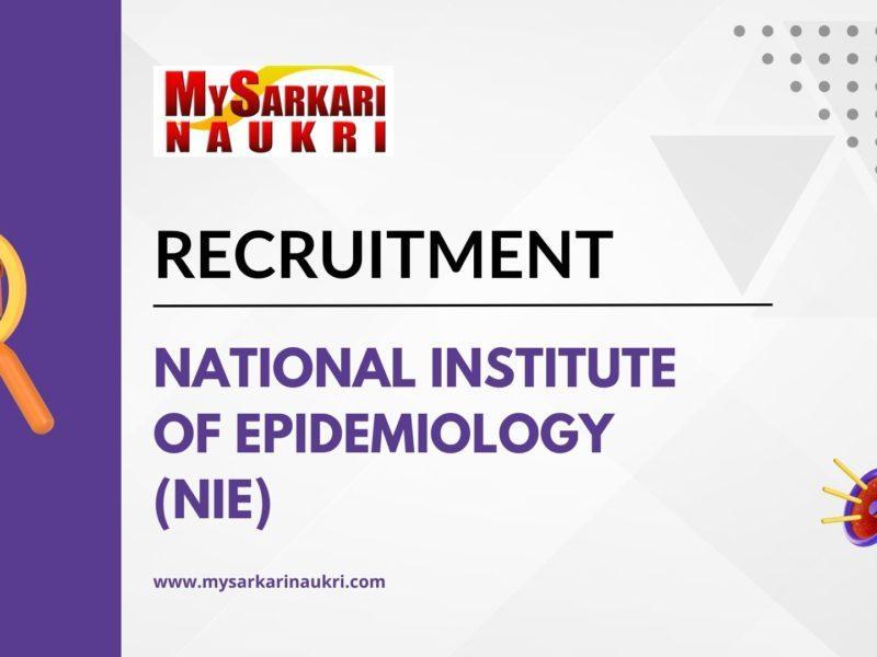 National Institute of Epidemiology (NIE)