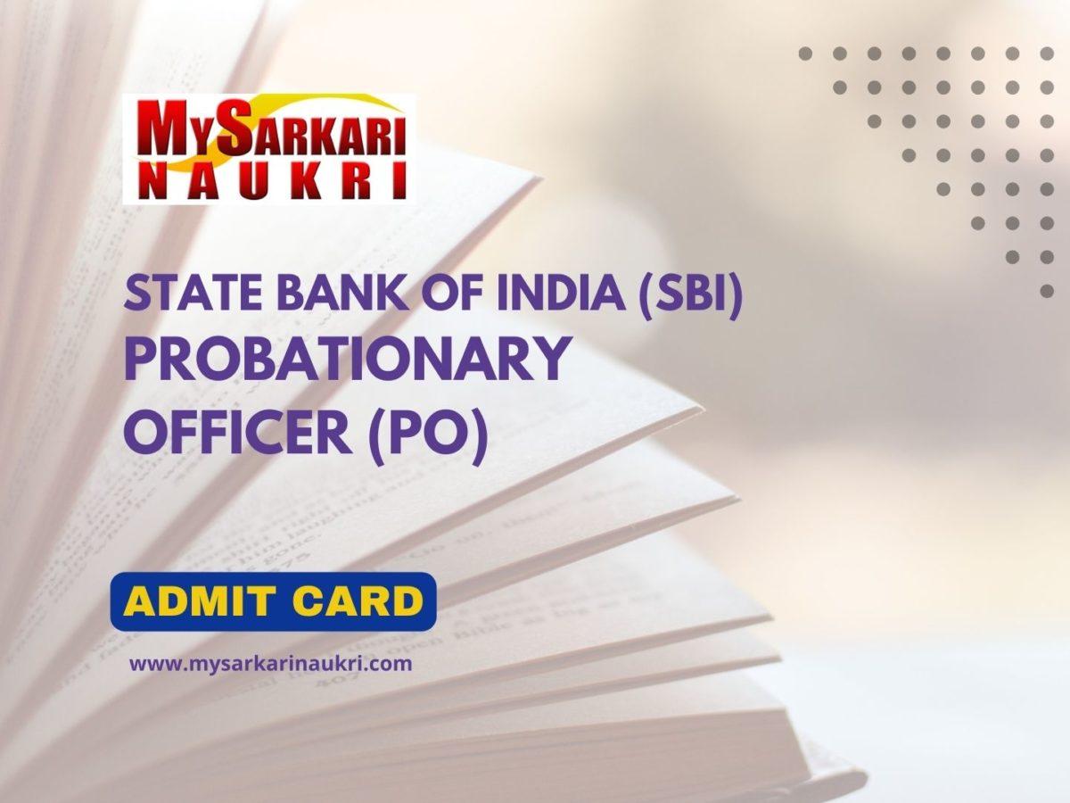 SBI PO Admit Card