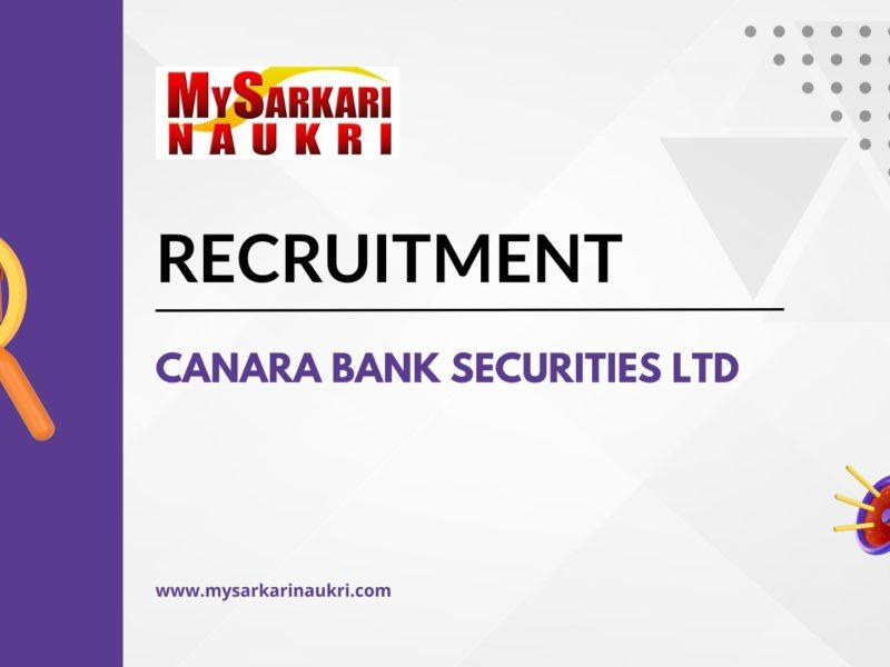 Canara Bank Securities Ltd