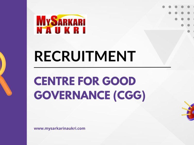 Centre for Good Governance (CGG)