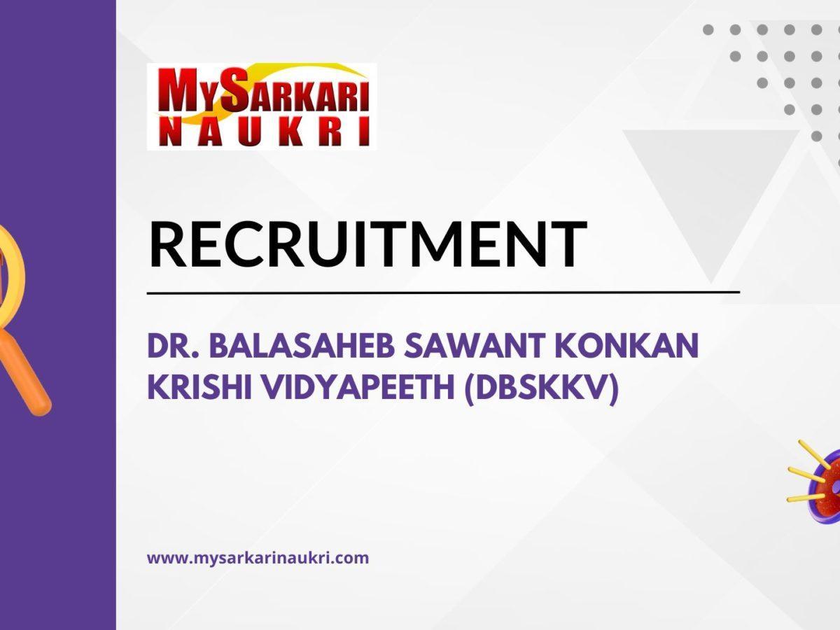 Dr. Balasaheb Sawant Konkan Krishi Vidyapeeth (DBSKKV)