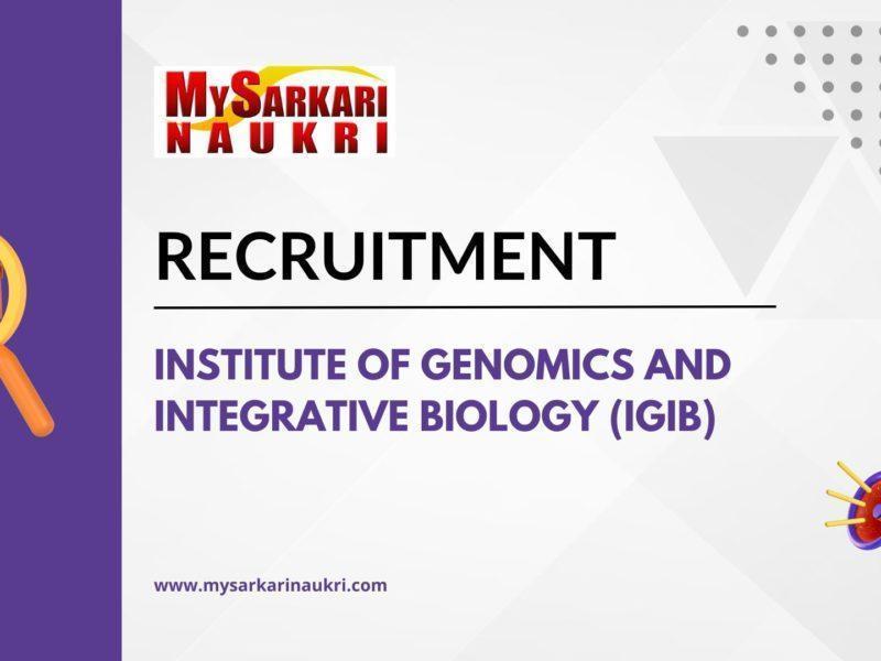 Institute of Genomics and Integrative Biology (IGIB)