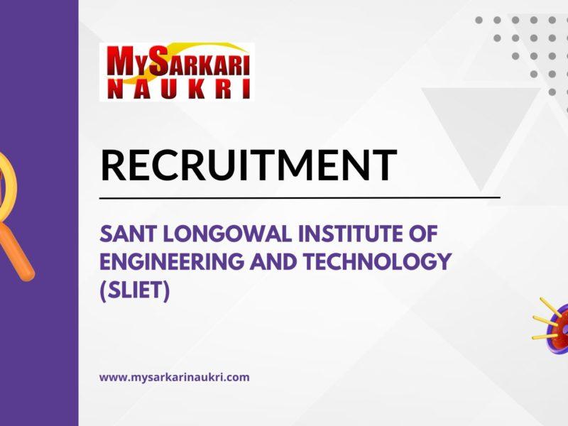 Sant Longowal Institute of Engineering and Technology (SLIET)
