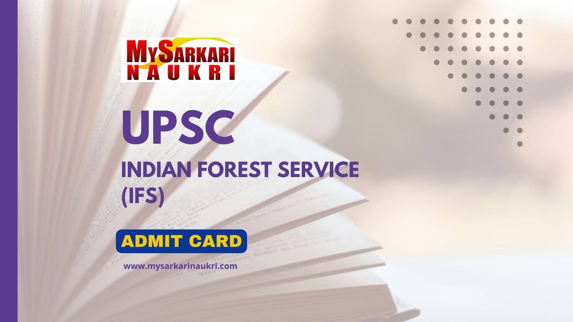 UPSC IFS Admit Card 2024 And Exam Date (Released) - MySarkariNaukri En