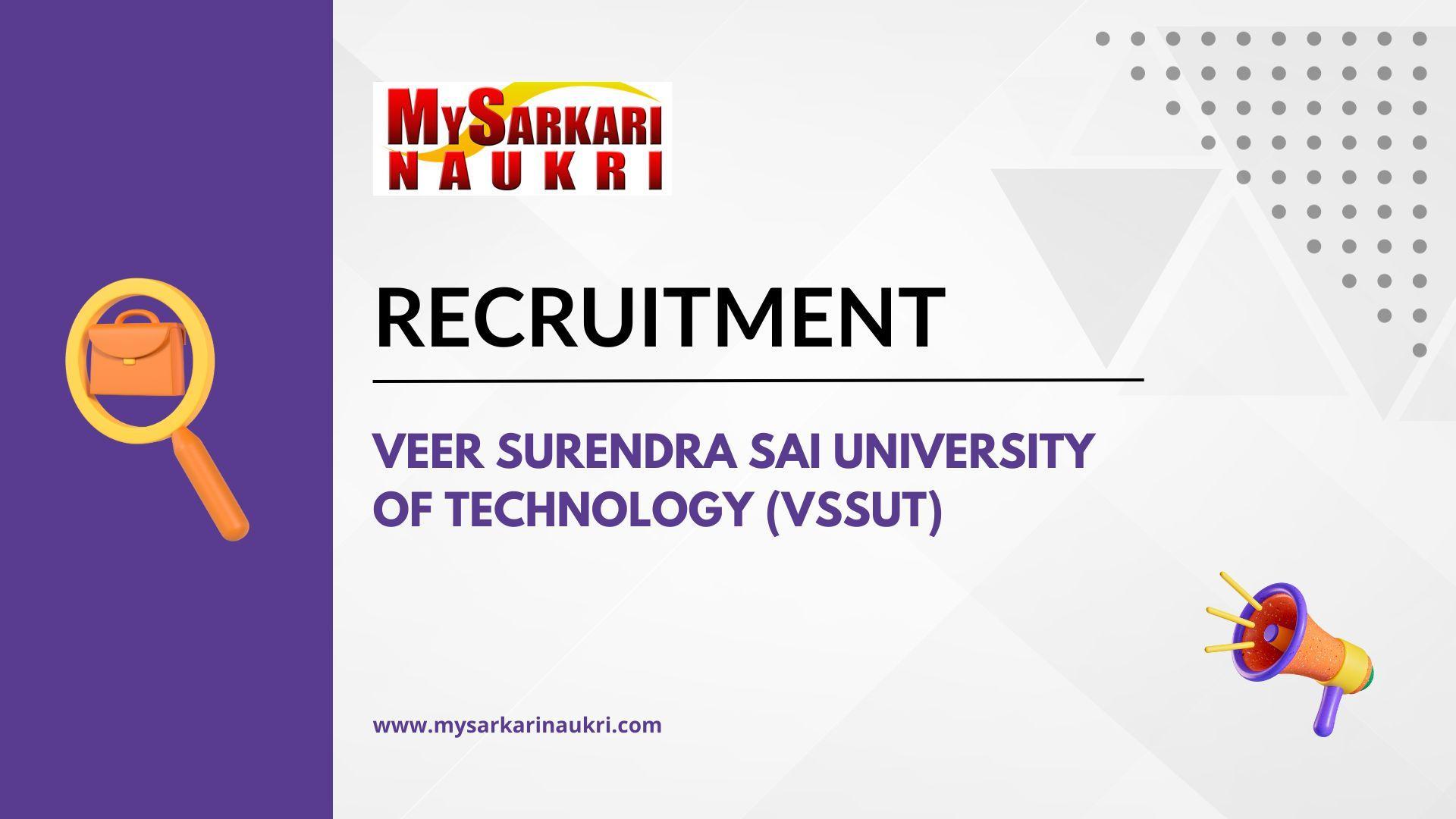 Veer Surendra Sai University Of Technology (VSSUT) Recruitment ...