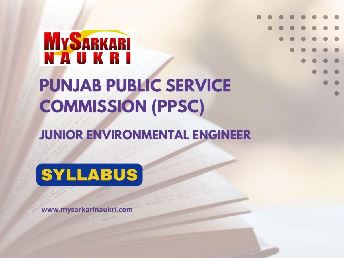 PPSC Junior Environmental Engineer Syllabus