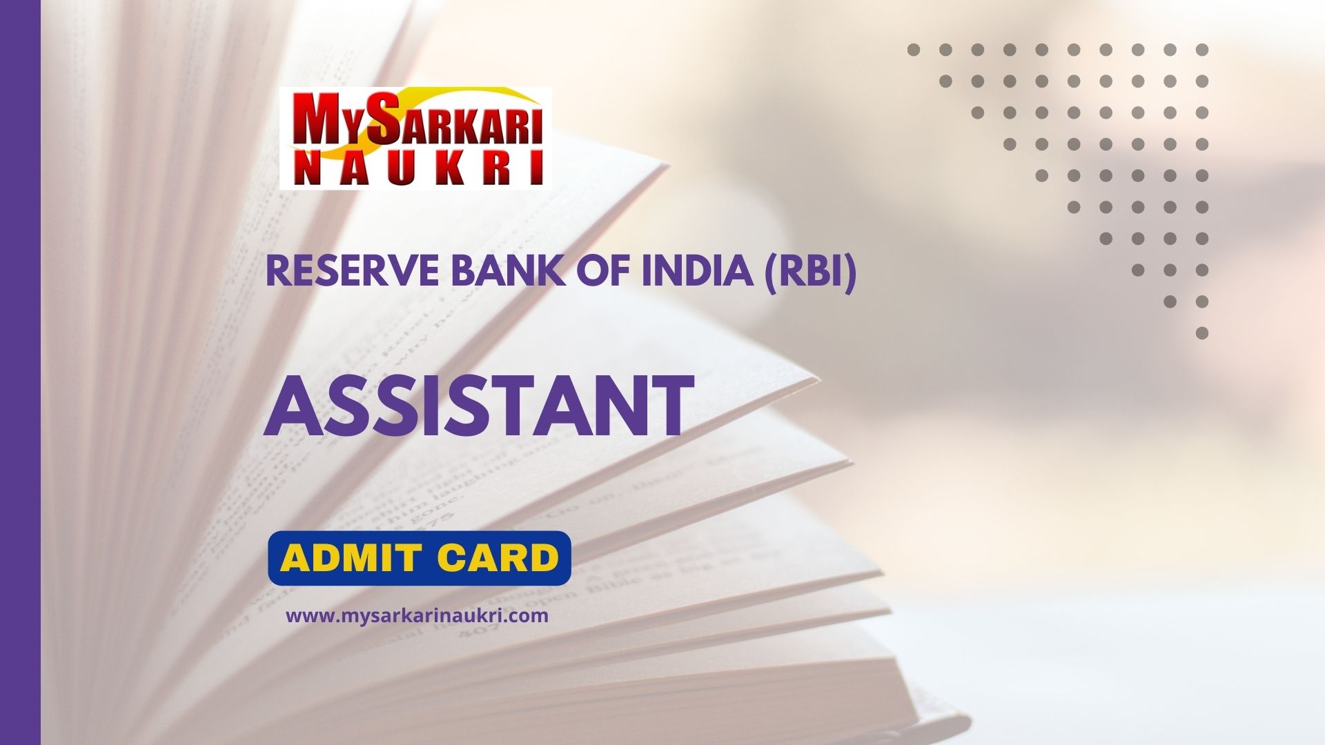 Rbi Assistant Main Admit Card Released Here S How To Download