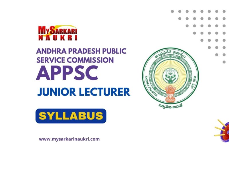 APPSC Junior Lecturer Syllabus