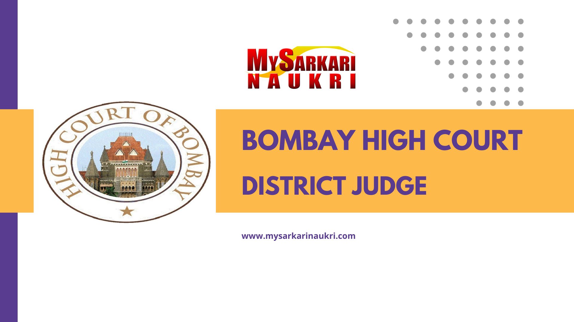 The Bombay High Court has released a notification for the recruitment