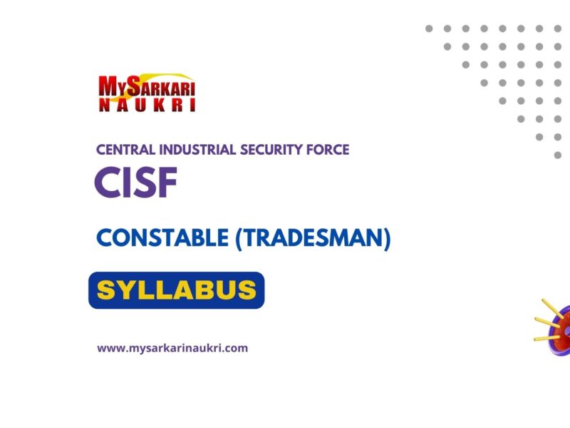 CISF Constable Tradesman Syllabus