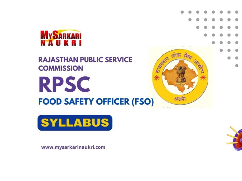 RPSC Food Safety Officer (FSO) Syllabus