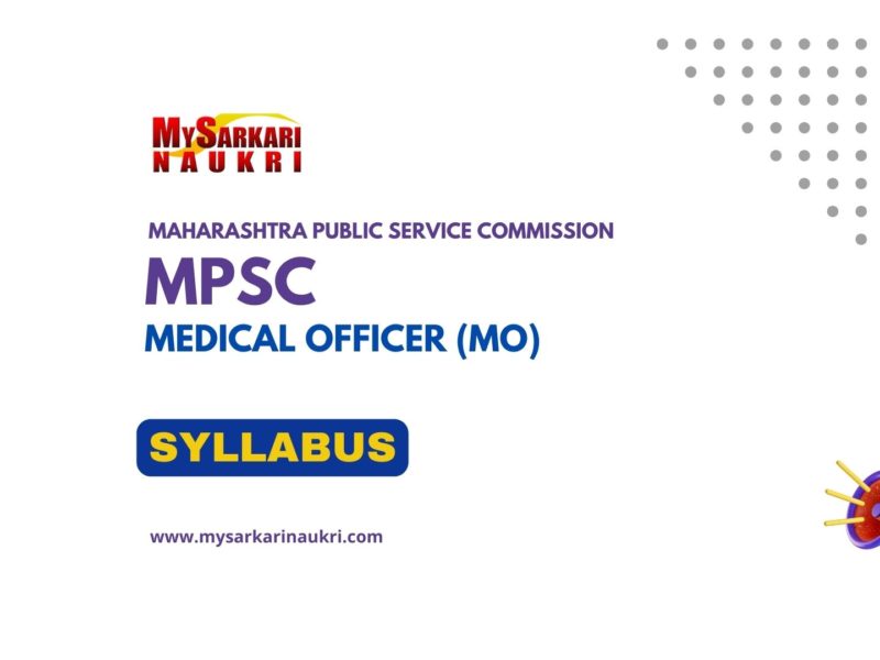 MPSC Medical Officer Syllabus
