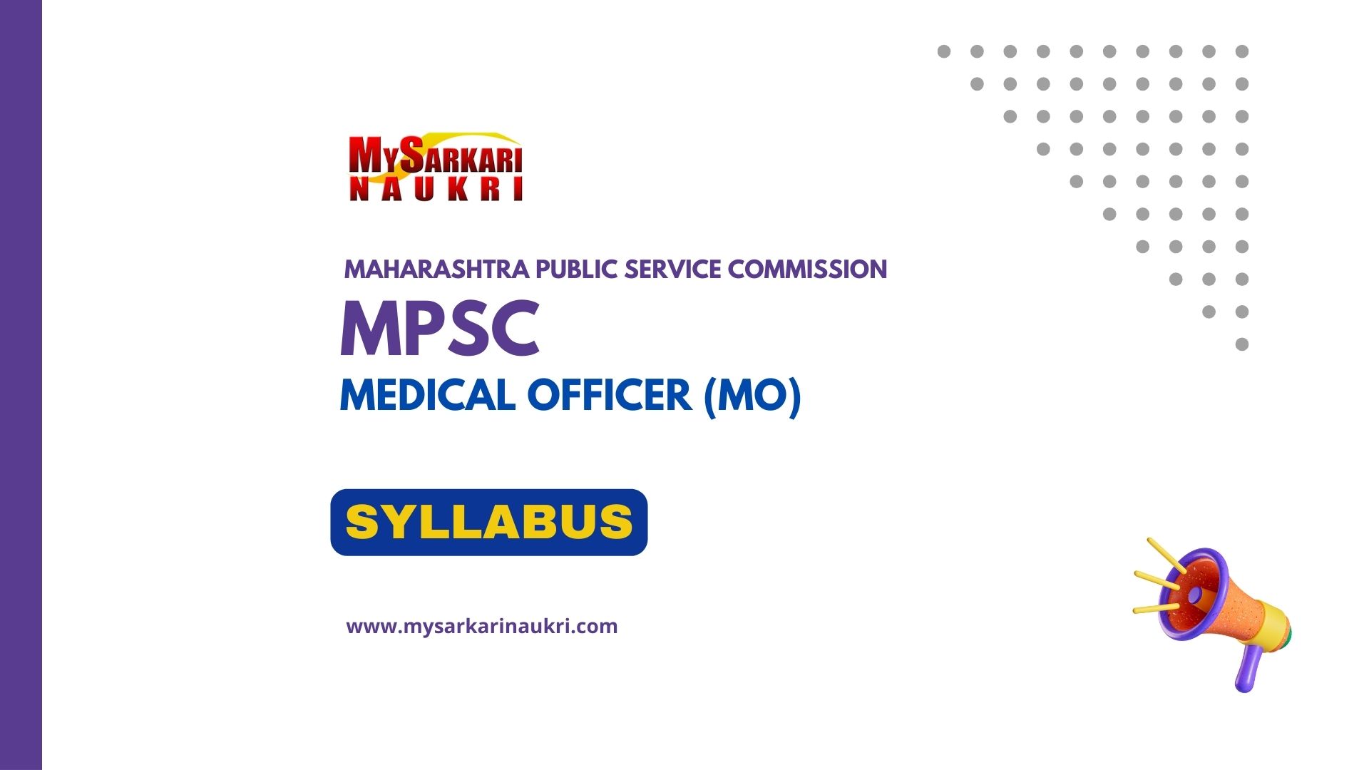 MPSC Medical Officer Syllabus MySarkariNaukri En