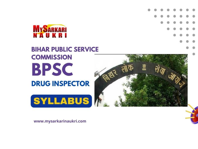 BPSC Drug Inspector Syllabus