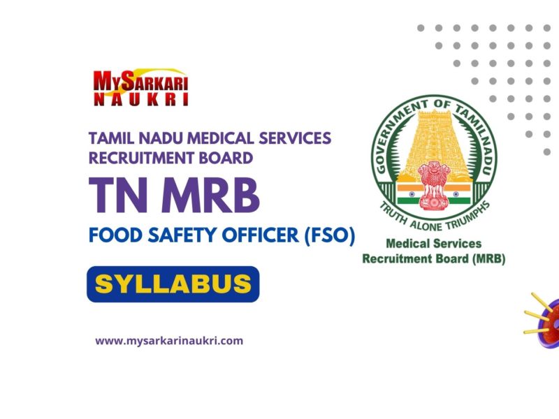 TN MRB Food Safety Officer (FSO) Syllabus