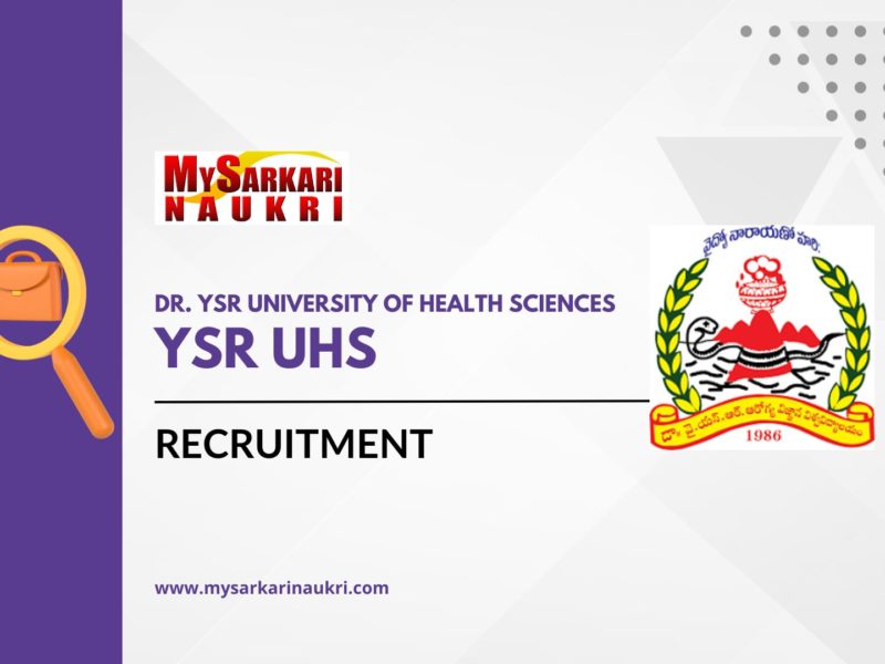 Dr. YSR UHS Recruitment