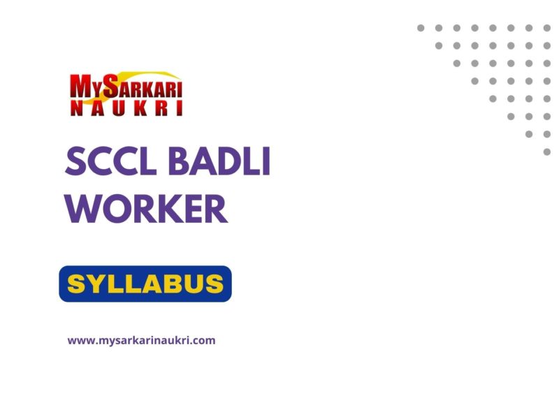 SCCL Badli Worker Syllabus
