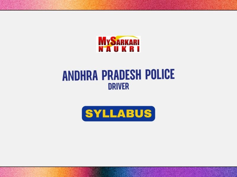 AP Police Driver Syllabus