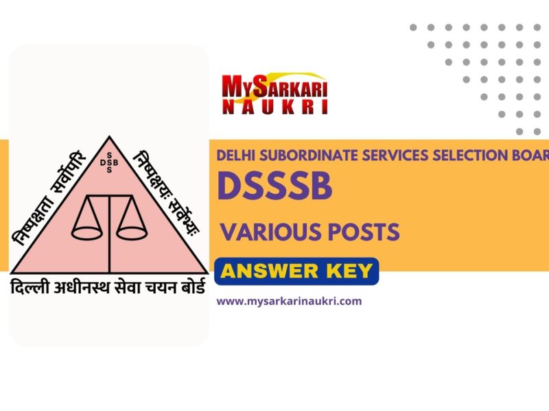 DSSSB Answer Key