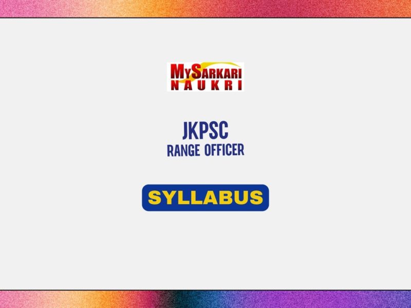 JKPSC Range Officer Syllabus