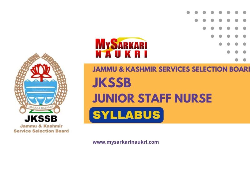 JKSSB Junior Staff Nurse Syllabus