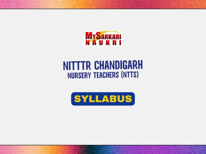 NITTTR Chandigarh NTT Syllabus