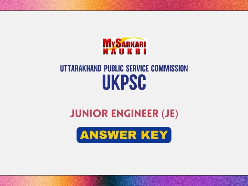 UKPSC JE Answer Key