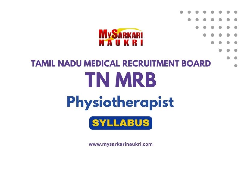 TN MRB Physiotherapist Syllabus