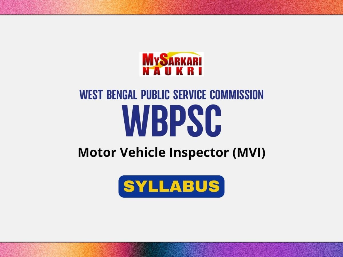 WBPSC MVI Syllabus