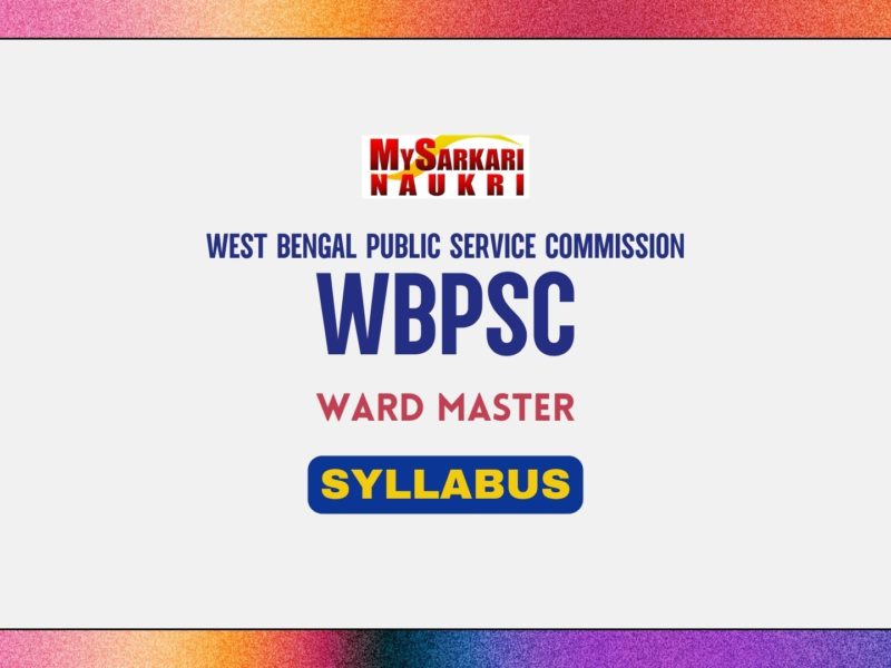 WBPSC Ward Master Syllabus