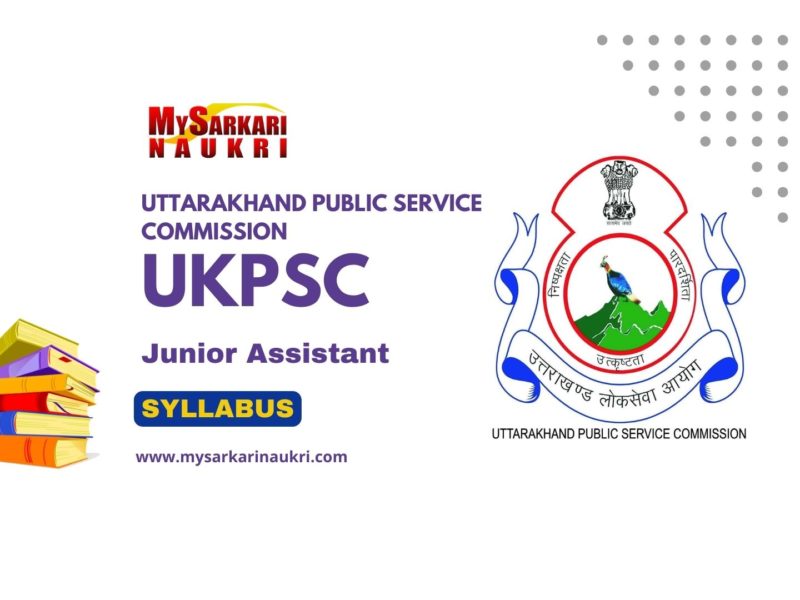 UKPSC Junior Assistant Syllabus