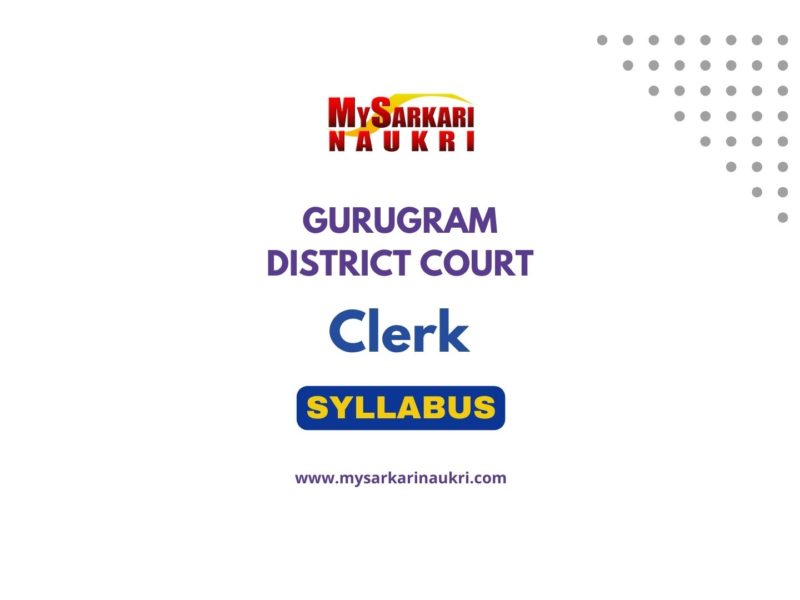 Gurugram District Court Clerk Syllabus