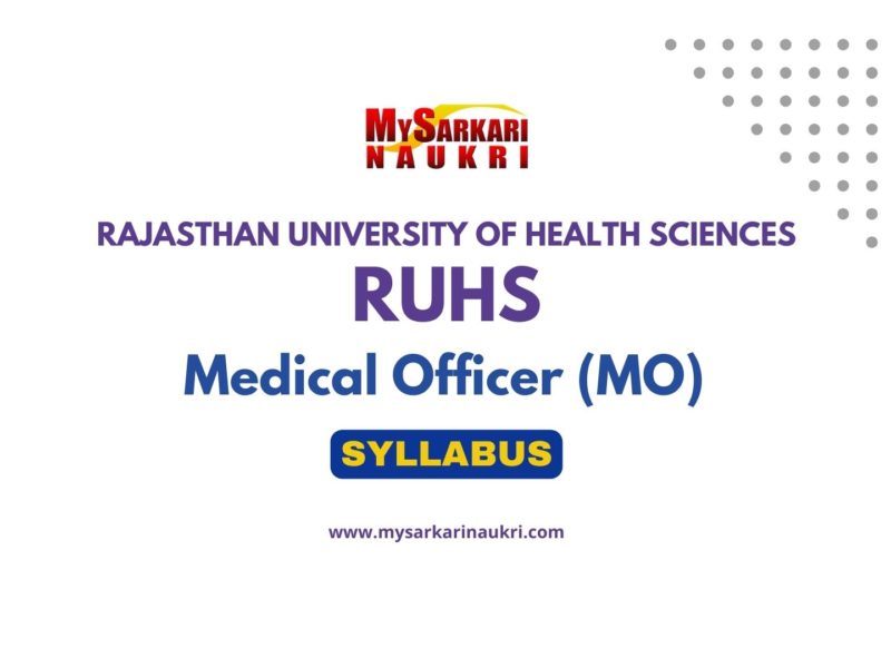 RUHS Medical Officer Syllabus