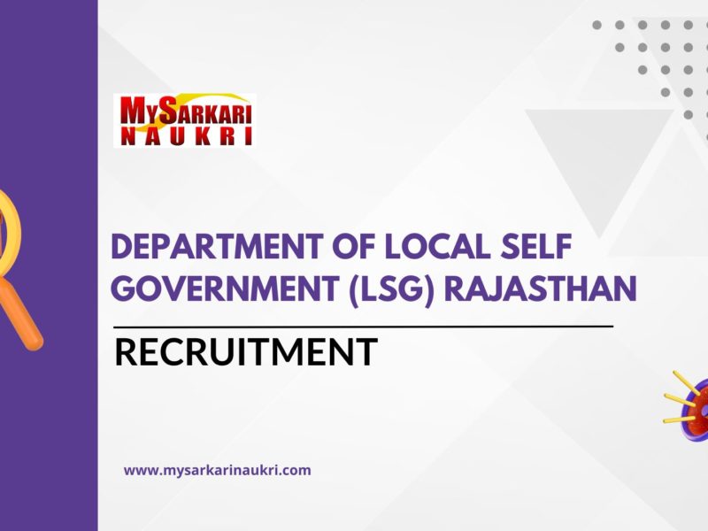 Department of Local Self Government (LSG) Rajasthan