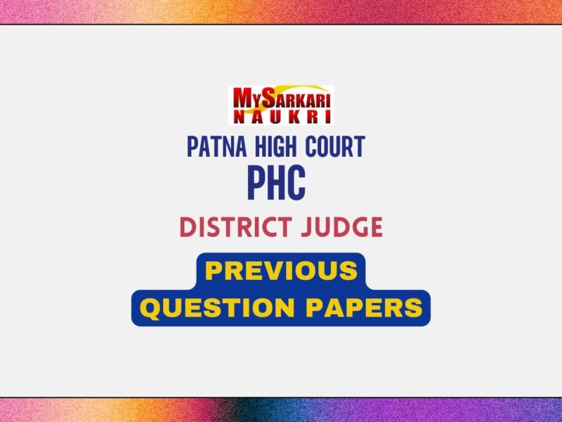Patna High Court District Judge Previous Question Papers