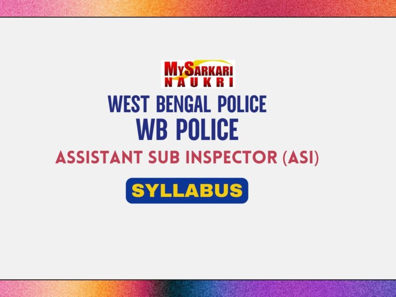 West Bengal Police ASI Syllabus