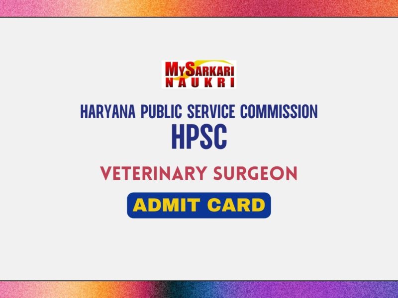 HPSC Veterinary Surgeon Admit Card