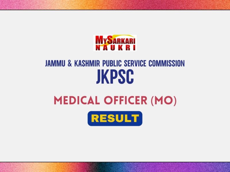 JKPSC Medical Officer (MO) Result