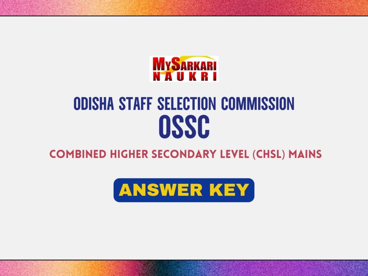 OSSC CHSL Mains Answer Key