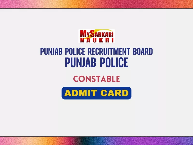 Punjab Police Constable Admit Card