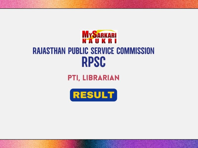 RPSC PTI, Librarian Result